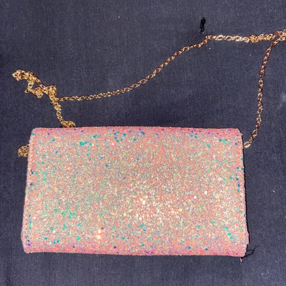 Pink Sequin Clutch